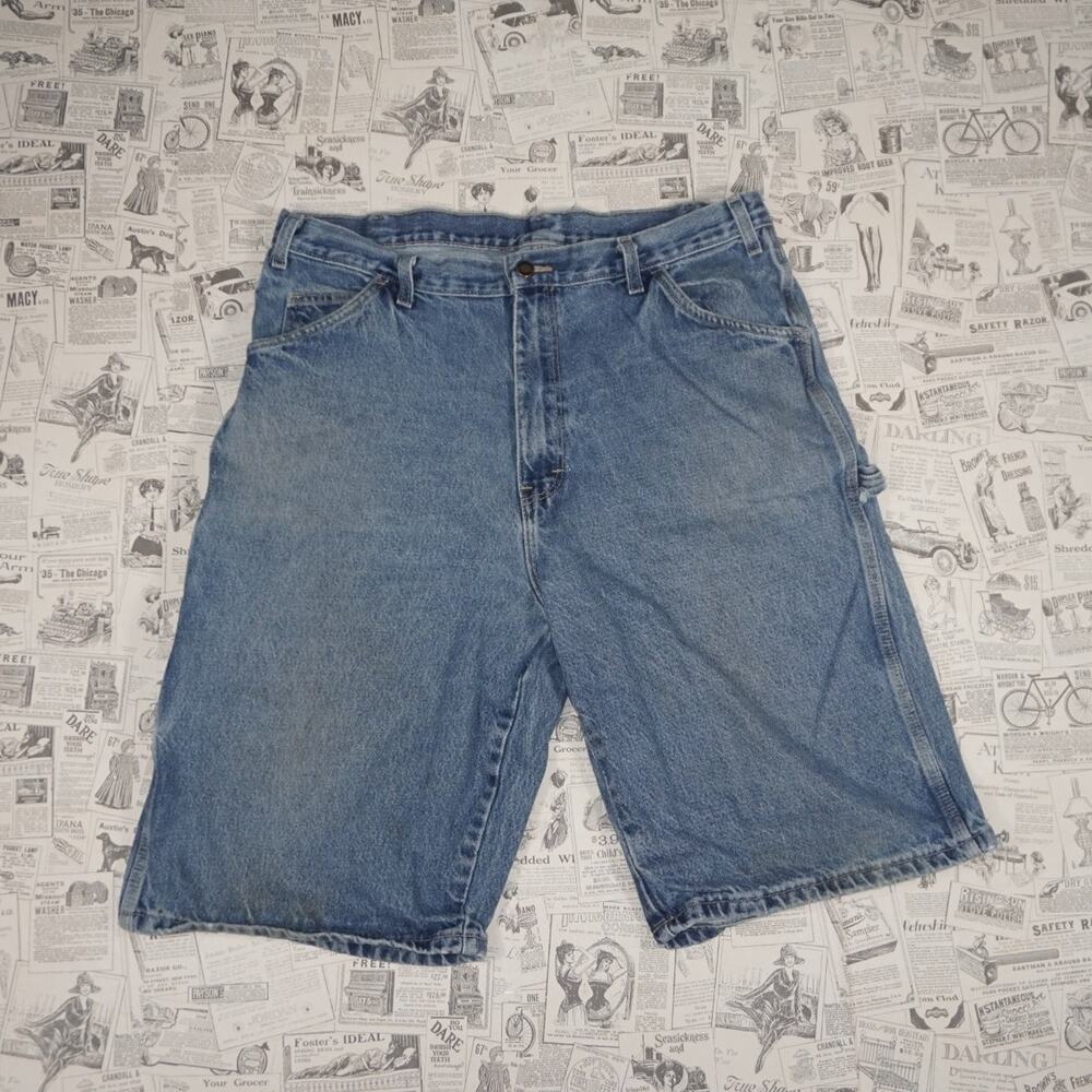 38 - Vintage Y2K Dickies Shorts denim work where faded